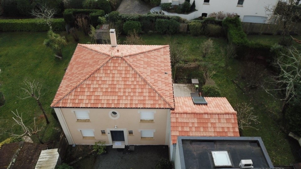 Photo drone inspection toiture Nantes